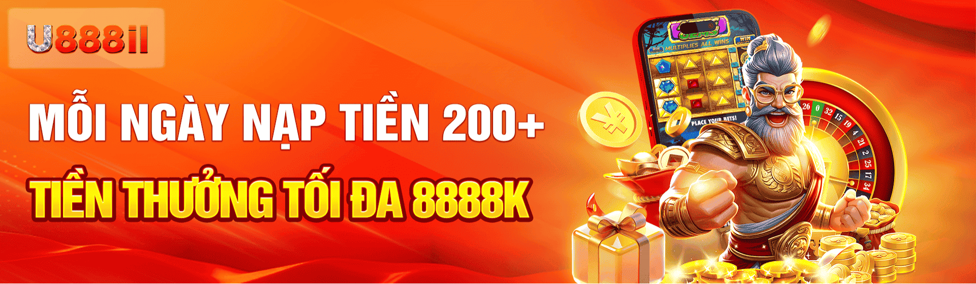 thưởng nạp mỗi ngày tại u888