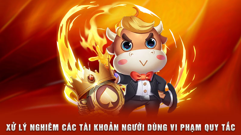 xử lý nghiêm các tài khoản vi phạm quy định nhà cái